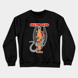 van King - Dragon Lady Longboard - white border Crewneck Sweatshirt